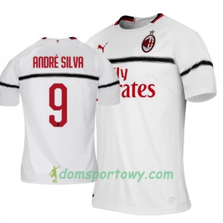 Koszulka AC Milan Andre Silva 9 Wyjazdowe Koszulki Piłkarskie 2018-2019 Krótki Rękaw